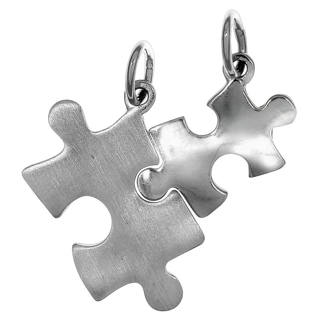 Anhänger 925 Sterling Silber rhodiniert 2tlg. Puzzle - Avrum