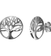 Ohrstecker 925 Sterling Silber rhodiniert Lebensbaum - Avrum