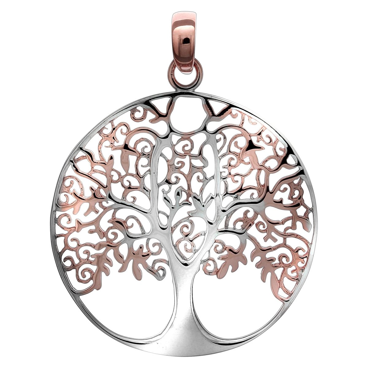 Anhänger Silber 925 zweifarbig Lebensbaum - Avrum