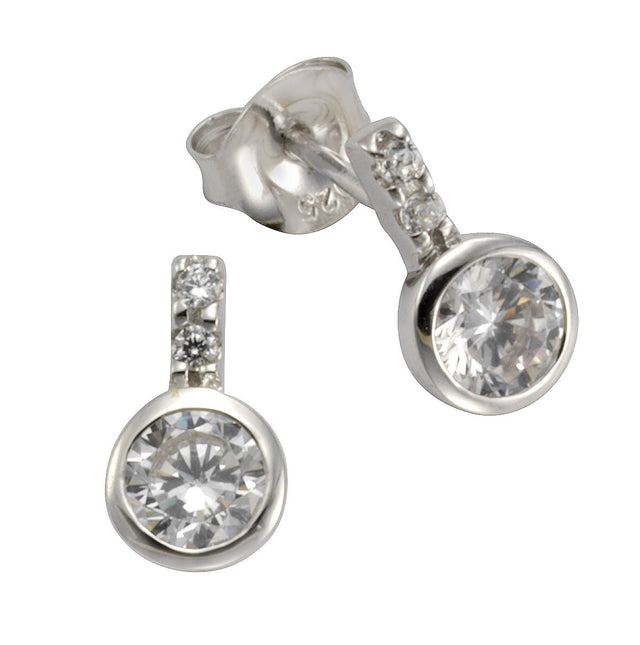 Ohrstecker Silber 925 Zirkonia weiß - Avrum