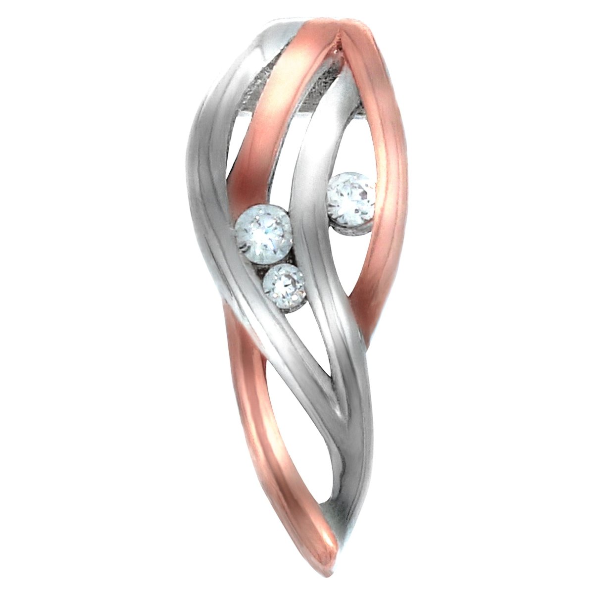 Anhänger Silber 925 rotvergoldet 3x Zirkonia - Avrum