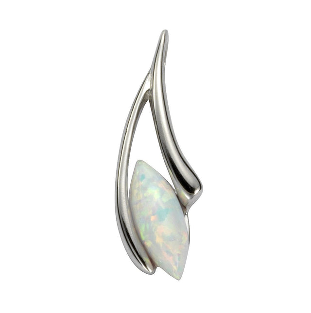 Anhänger 925 Sterling Silber rhodiniert Opal - Avrum