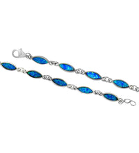 Armband 925 Sterling Silber Opal blau - Avrum