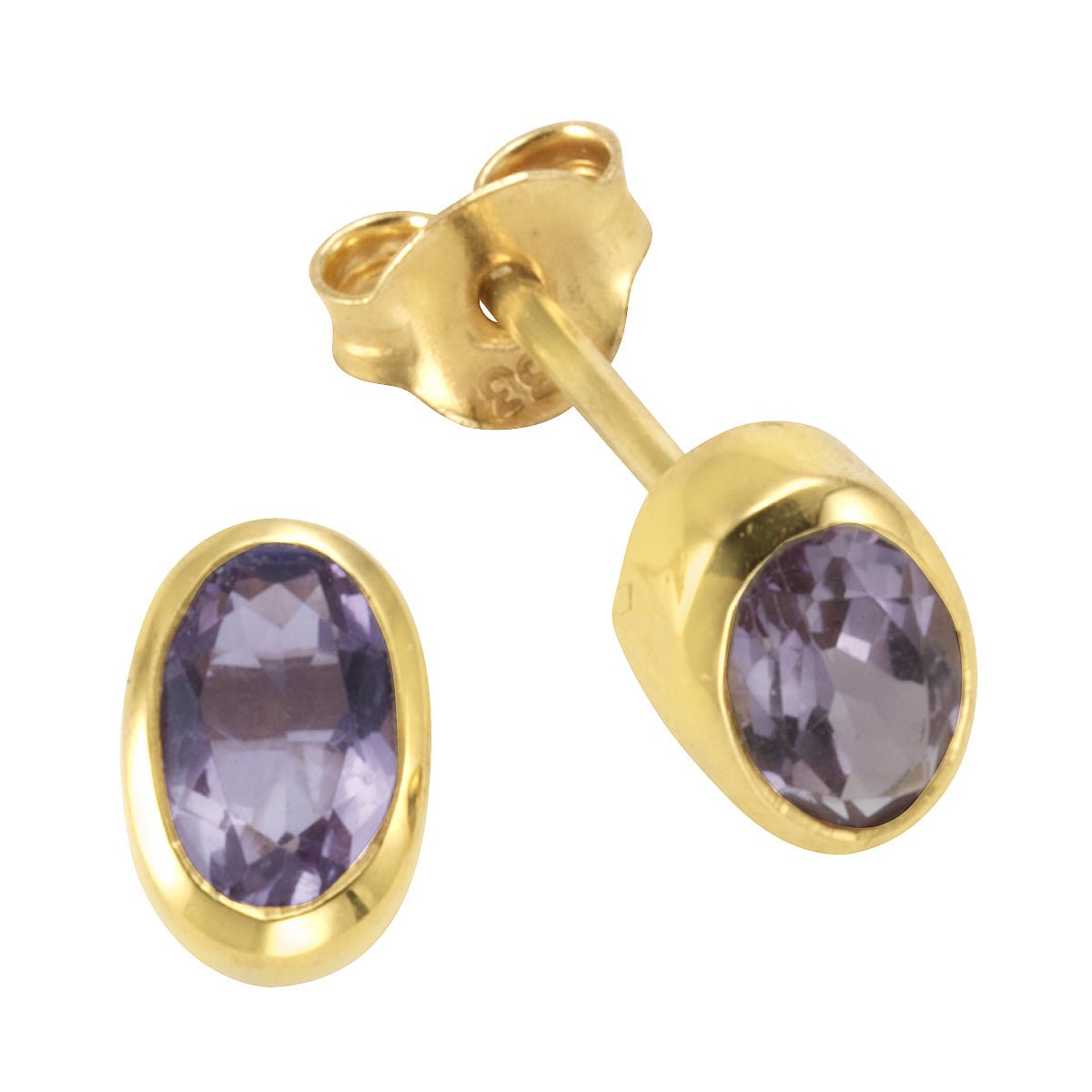 Ohrstecker 333 Gelbgold mit Amethyst - Avrum