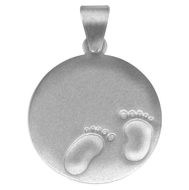 Anhänger 925 Silber rhodniert Fußabdrücke - Avrum