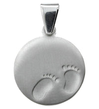 Anhänger 925 Silber rhodniert Fußabdrücke - Avrum
