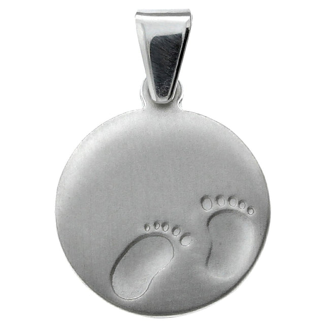 Anhänger 925 Silber rhodniert Fußabdrücke - Avrum
