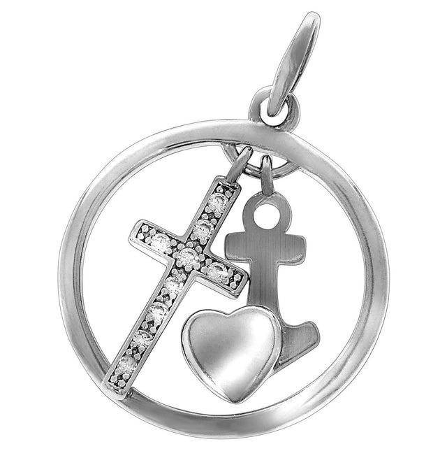 Anhänger 925 Silber Kreuz Zirkonia - Avrum