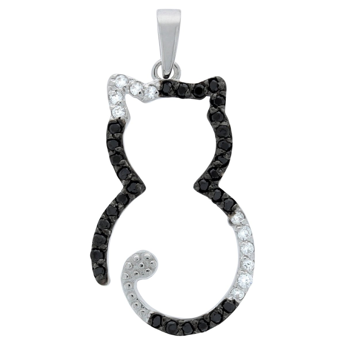 Anhänger 925 Sterling Silber Zirkonia Katze - Avrum