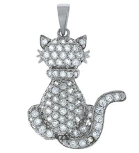 Anhänger 925 Sterling Silber Katze mit Zirkonia - AvrumAnhänger