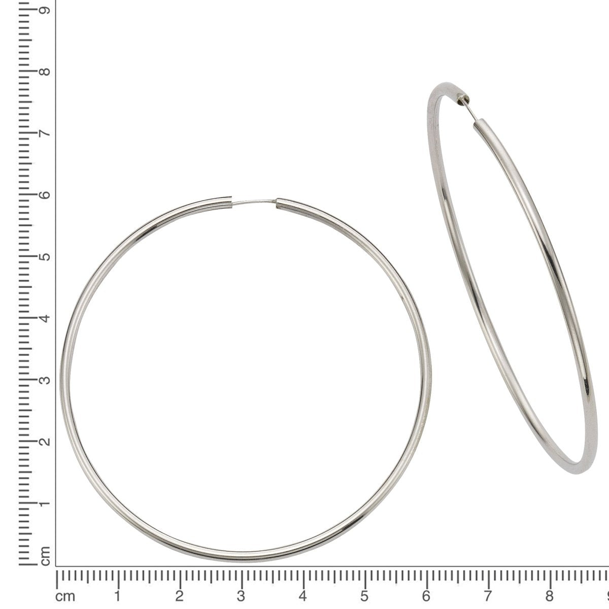 Creolen 925 Silber rhodiniert 6,0cm - Avrum