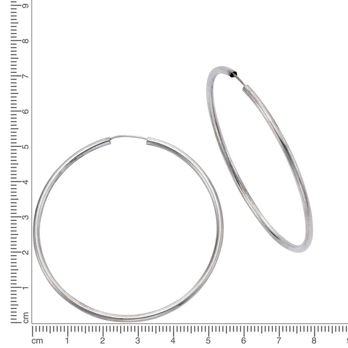 Creolen 925 Silber rhodiniert 5,0cm - Avrum