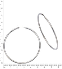 Creolen 925 Silber rhodiniert 5,0cm - Avrum