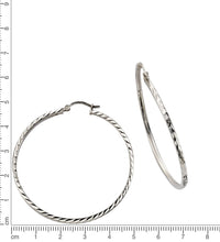 Creolen 925 Silber rhodiniert 5,0cm - Avrum