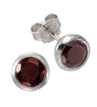 Ohrringe Silber 925 rhodiniert mit Topas dunkelblau (beh.) - Avrum