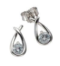 Ohrstecker 925 Sterling Silber 2x Blautopas - Avrum