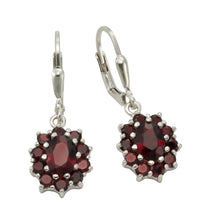 Ohrhänger 925 Sterling Silber Granat - Avrum