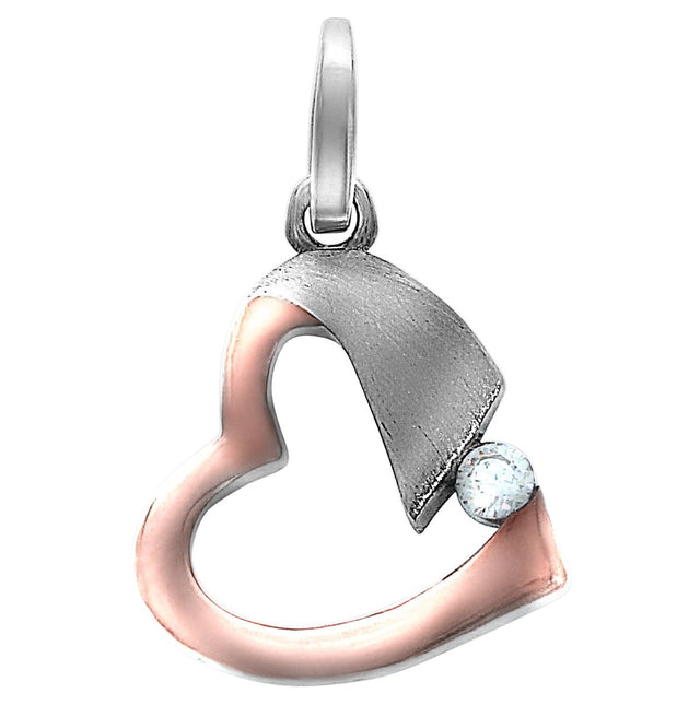 Anhänger 925 Silber zweifarbig mit Zirkonia - Avrum