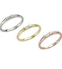 Ring Set 925 Silber dreifarbig Zirkonia weiß - Avrum