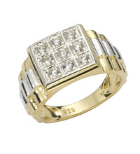 Ring 925 Silber zweifarbig Zirkonia weiß - Avrum