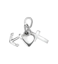 Anhänger 925 Silber Herz, Kreuz, Anker - Avrum