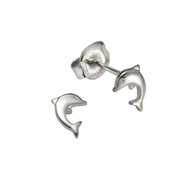 Ohrstecker 925 Sterling Silber rhod. Delfin - Avrum