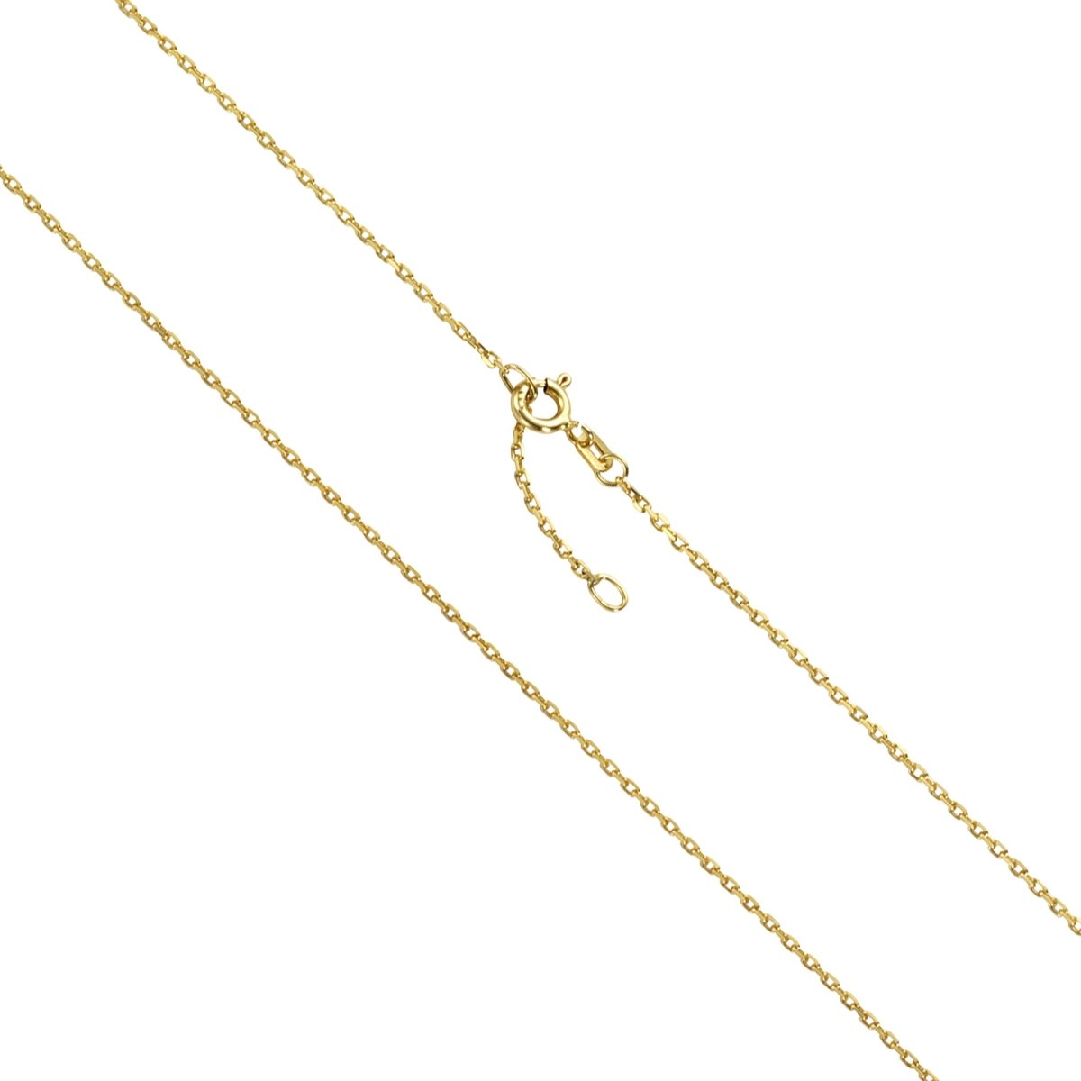 Collier 333 Gold Ankerkette diamantiert - Avrum