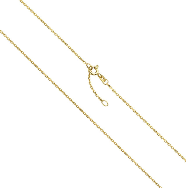 Collier 333 Gold Ankerkette diamantiert - Avrum