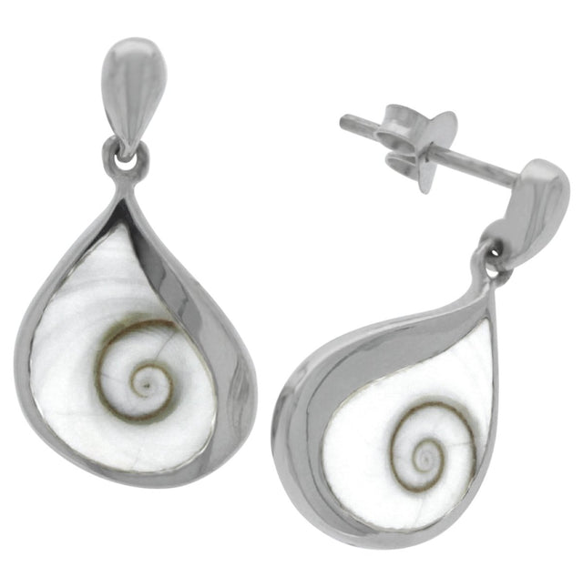 Ohrhänger 925 Silber mit Muschel weiß - Avrum