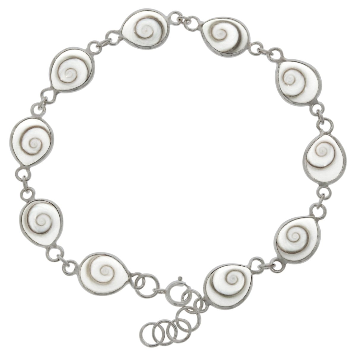 Armband 925 Silber mit Muschel weiß - Avrum