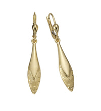 Ohrringe 375 Gold glanz matt diamantiert - Avrum