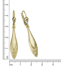 Ohrringe 375 Gold glanz matt diamantiert - Avrum