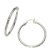 Creolen 925 Silber rhodiniert 35mm - Avrum