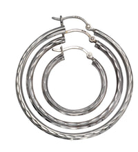 Creolen 925 Silber rhodiniert 24mm - Avrum