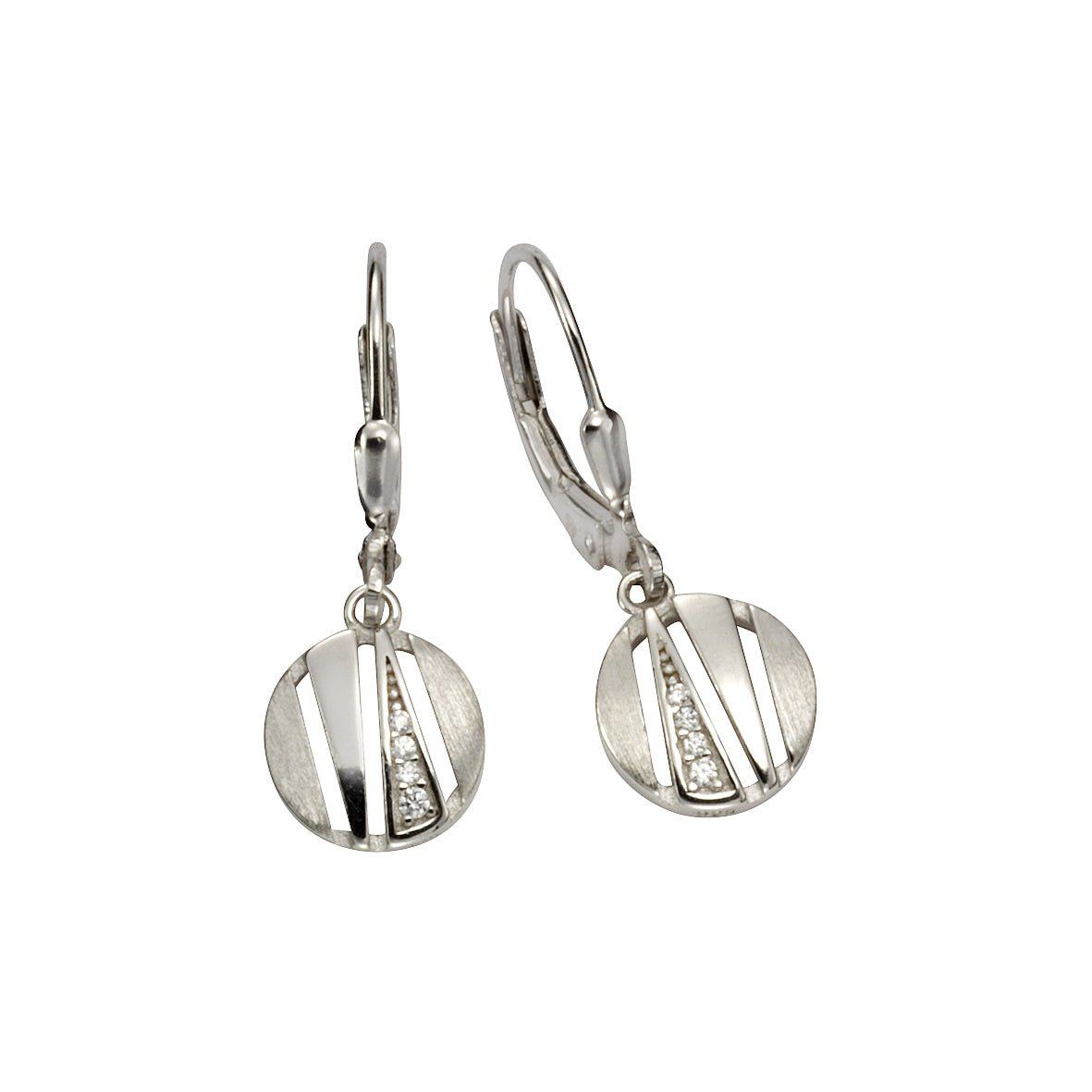 Ohrhänger 925 Silber rhodiniert 8x Zirkonia - Avrum