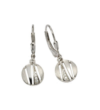 Ohrhänger 925 Silber rhodiniert 8x Zirkonia - Avrum