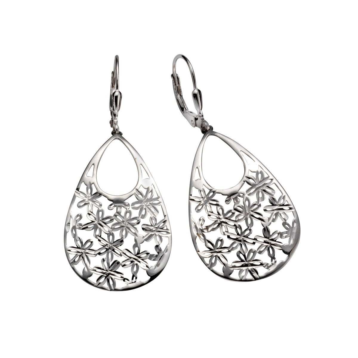 Ohrhänger 925 Silber rhodiniert Blüten - Avrum