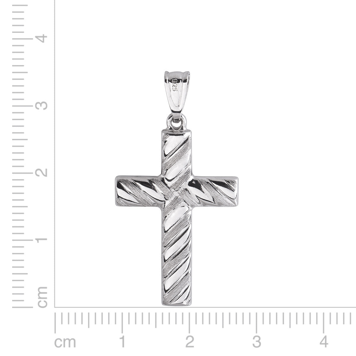 Anhänger 925 Silber rhodiniert Kreuz - Avrum