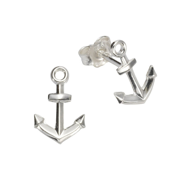 Ohrstecker 925 Silber rhodiniert Anker - Avrum