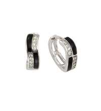 Klappcreolen 925 Sterling Silber Zirkonia - Avrum