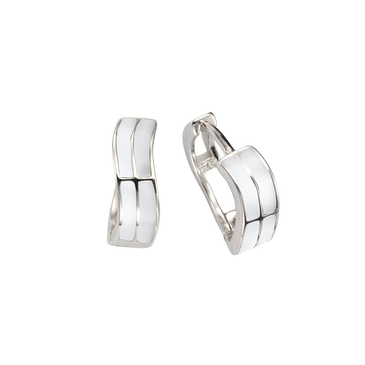 Klappcreolen 925 Sterling Silber Lack - Avrum