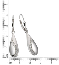 Ohrhänger 925 Silber rhodiniert Zirkonia weiß - Avrum