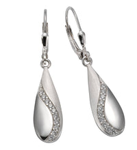 Ohrhänger 925 Silber rhodiniert Zirkonia weiß - Avrum