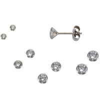 Ohrstecker 925 Silber Set 3 Paar 2mm - Avrum