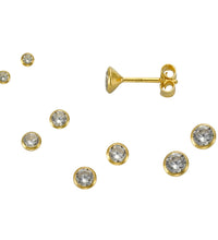 Ohrstecker 925 Silber Set 3 Paar 4mm - Avrum