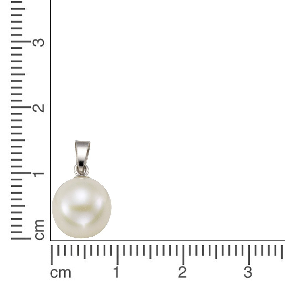 Anhänger 925 Silber rhodiniert Süßwasserzuchtperle weiß - Avrum