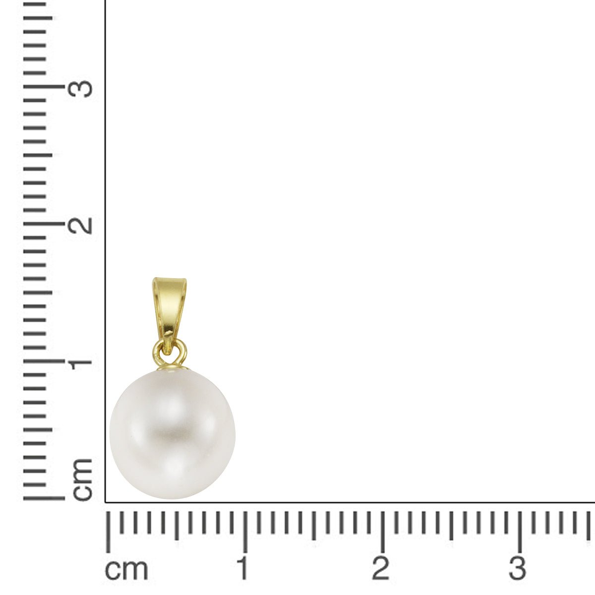 Anhänger 925 Silber rhodiniert Süßwasserzuchtperle weiß - Avrum