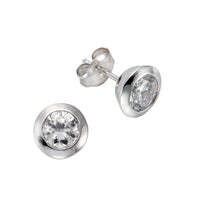 Ohrstecker 925 Sterling Silber Zirkonia rund - Avrum