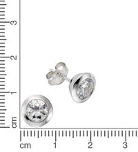 Ohrstecker 925 Sterling Silber Zirkonia rund - Avrum