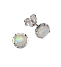 Ohrstecker 925 Sterling Silber synth. Opal - Avrum